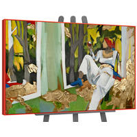 GEMÄLDE Inspiration Schattenfugenrahmen Rot 120x80 cm - Rot, Holz (120/80cm) - YS-art gallery