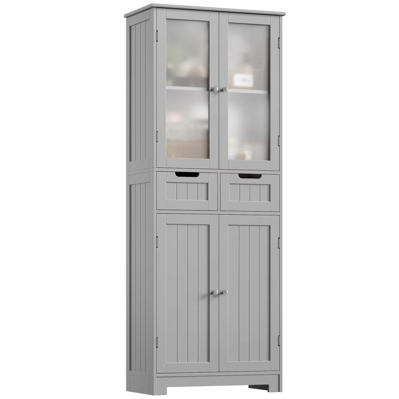 GESCHIRRSCHRANK 60x170x30cm Grau - Grau, Holzwerkstoff (30/170/60cm) - Bextsrack