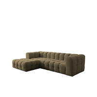 ECKSOFA Solvie In Moly - Grün, Holzwerkstoff/Textil (193/290cm) - Fun Möbel
