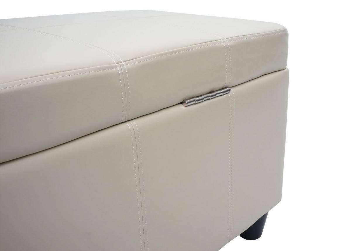 AUFBEWAHRUNGS-TRUHE Lars 45x114x45cm Kunstleder Creme - Beige, Kunststoff (114/45/45cm) - BERLINLODGE