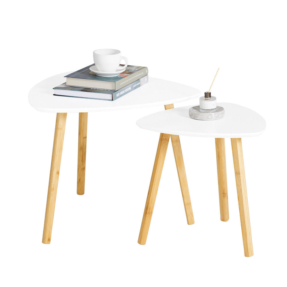COUCHTISCH 2er Set Weiß - Weiß, Holz/Holzwerkstoff (52/55/45cm) - SoBuy
