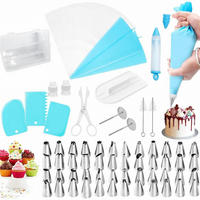 SPRITZBEUTEL Set 82-teilig - Blau, Kunststoff (12/1/30cm)