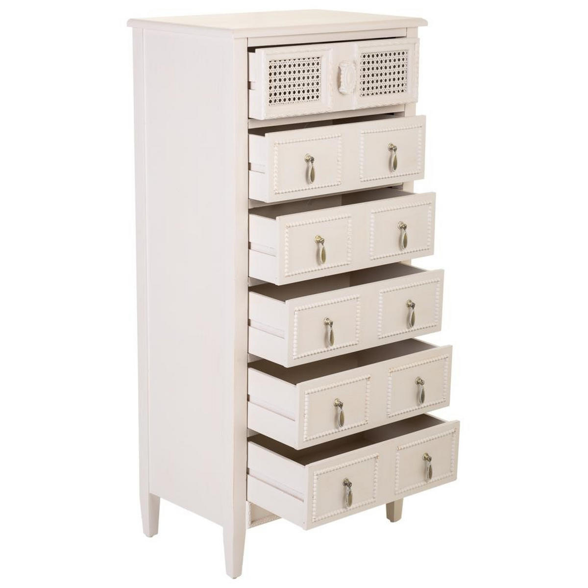 KOMMODE aus Holz mit 6 Schubladen 56x36x119 cm - Multicolor, Holzwerkstoff (56/36/119cm) - Wanderlust