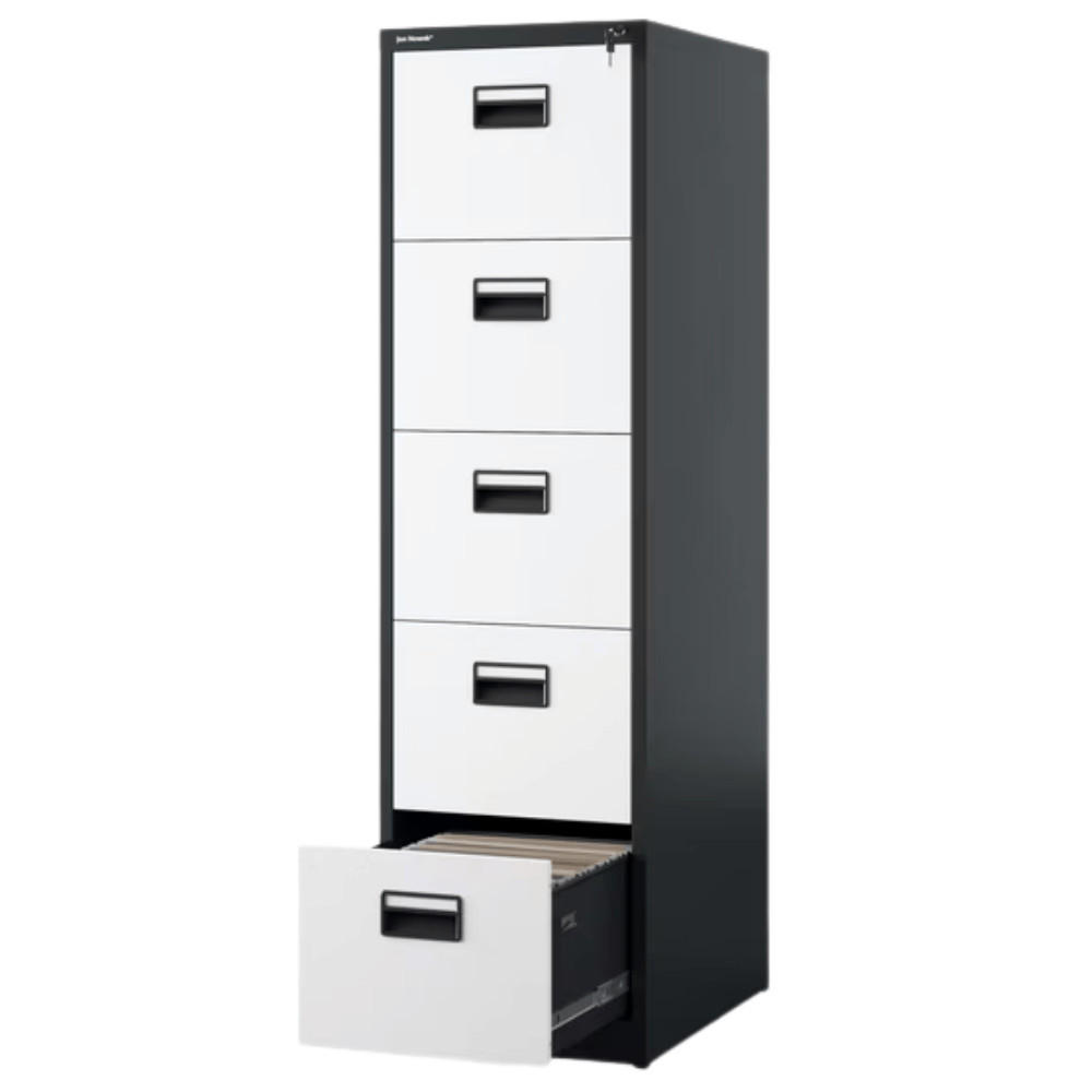 HÄNGEREGISTERSCHRANK abschließbar TION 5 Schubladen 163x46x62cm Anthrazit-Weiß - Anthrazit, Metall (46/163/62cm) - DELUKE