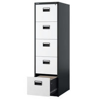 HÄNGEREGISTERSCHRANK abschließbar TION 5 Schubladen 163x46x62cm Anthrazit-Weiß - Anthrazit, Metall (46/163/62cm) - DELUKE