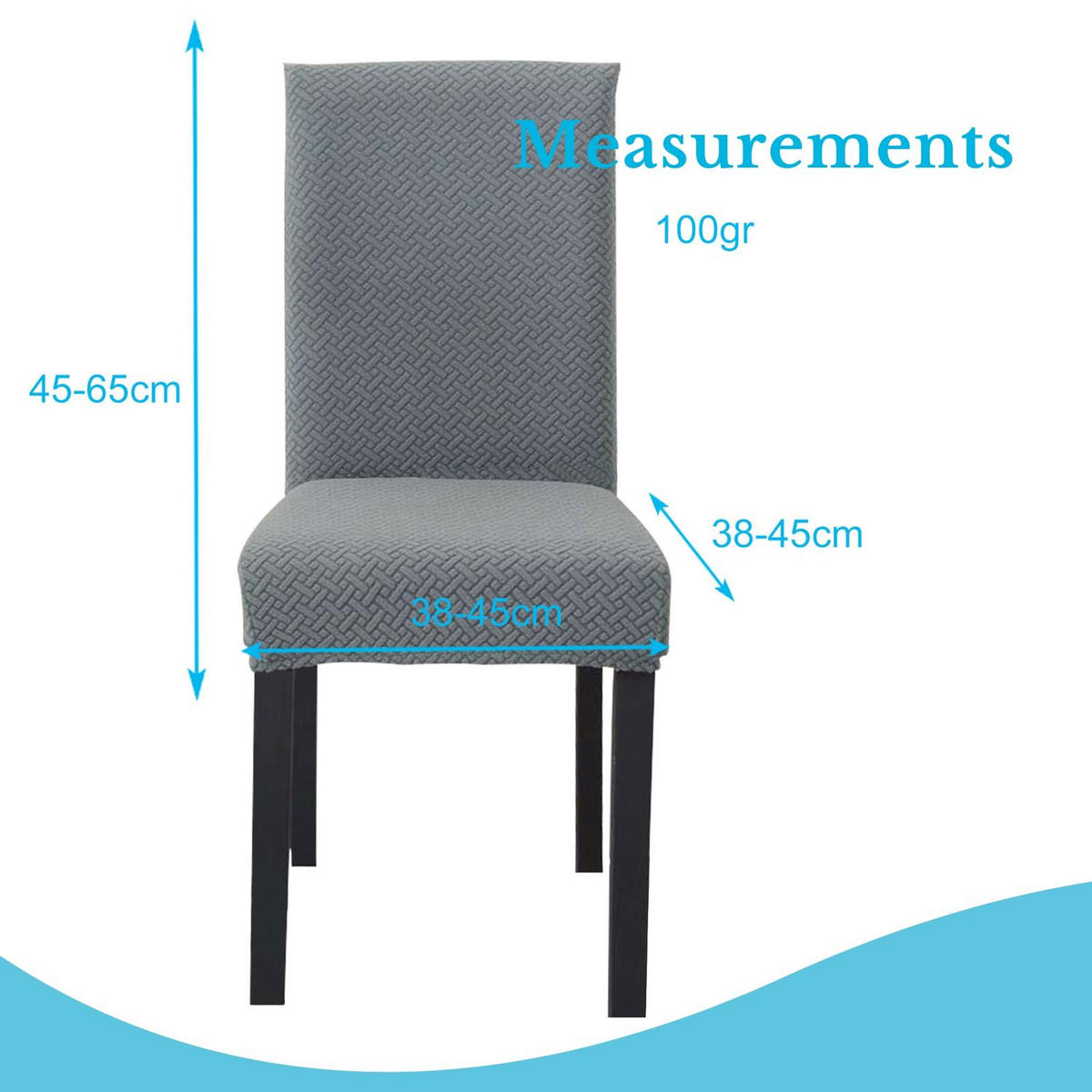 STUHLHUSSE (6-tlg. Set) - Grau, Kunststoff (1/38cm)