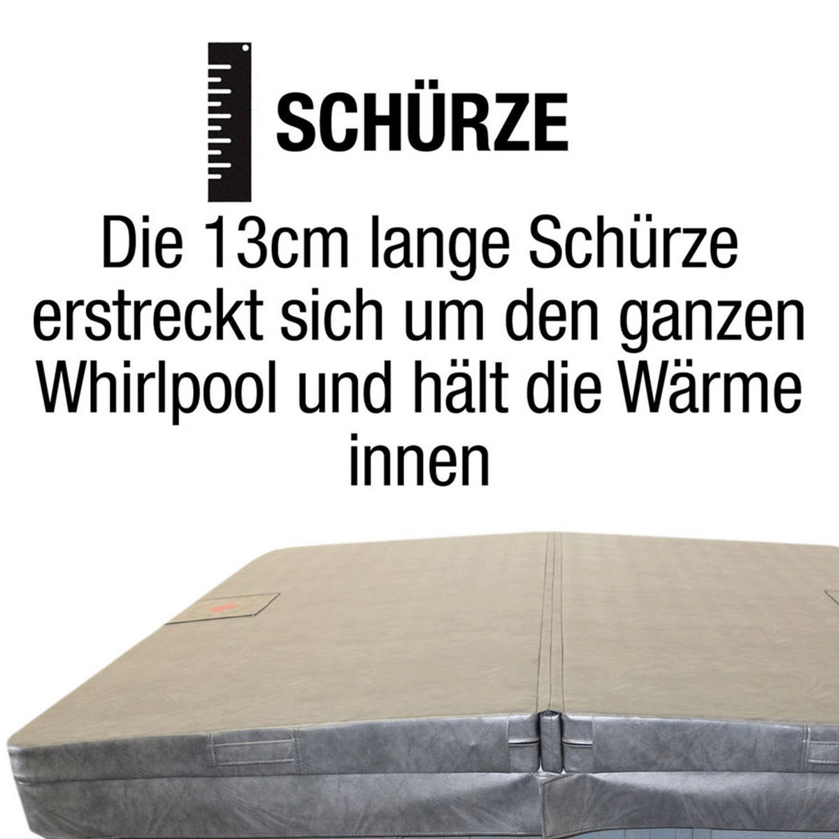 WHIRLPOOL ISOLIERABDECKUNG Kingston/Alberta schwarze Whirlpool-Abdeckung - Schwarz, Leder (216/240cm) - Canadian Spa Company