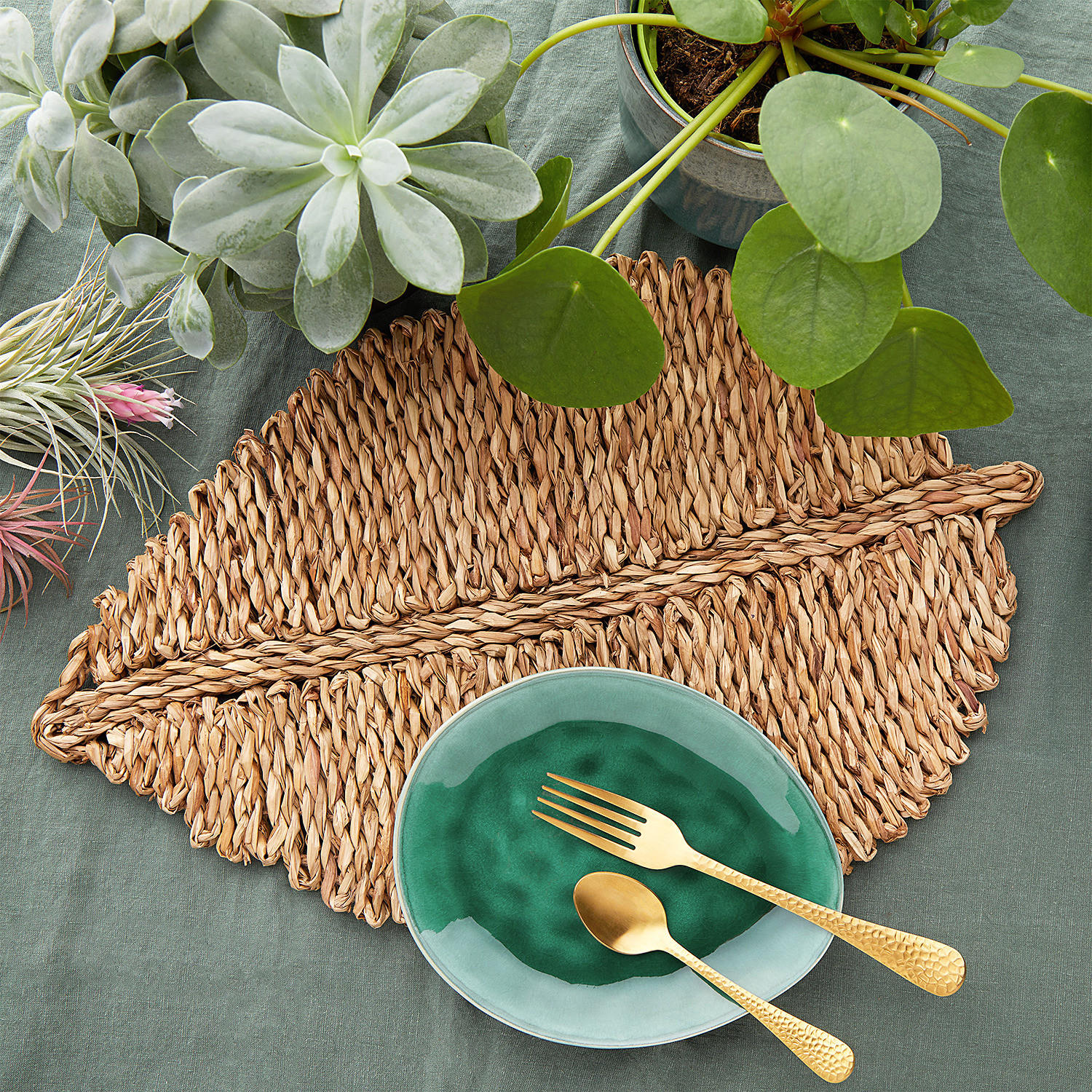 PLATZSET (6er Set) Leaf - Braun, Naturmaterialien (50/33cm) - BUTLERS