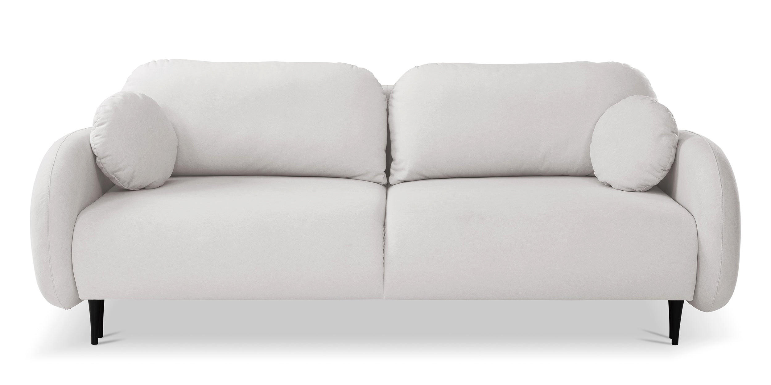 SCHLAFSOFA Bafra Creme Velours - Creme/Schwarz, Holz/Textil (232/92/102cm) - Selsey