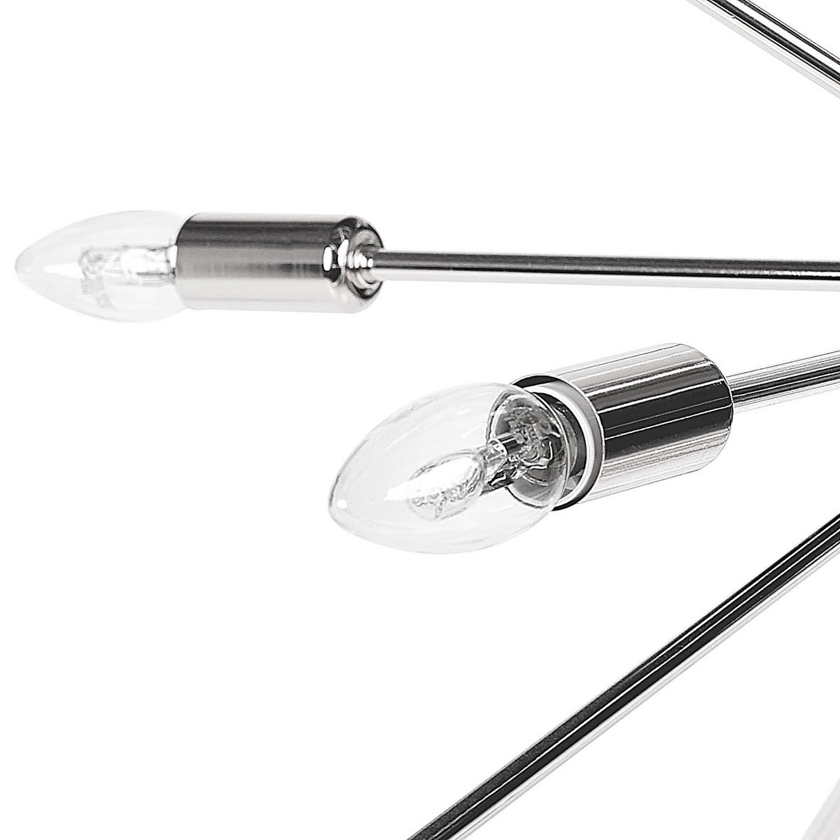 HÄNGELEUCHTE Maguse 59/59/149 cm - Silberfarben, Metall (59/59/149cm) - Beliani