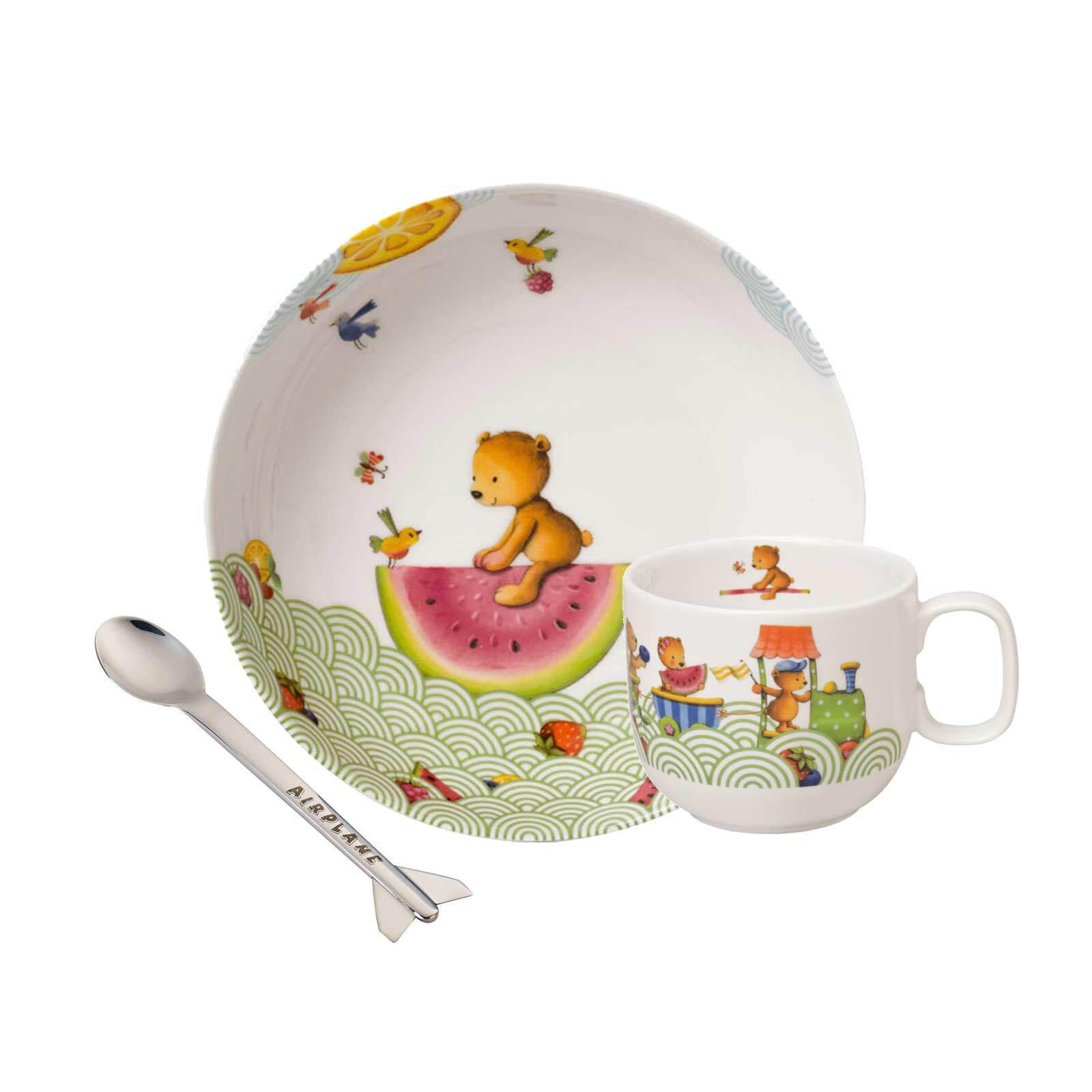 KINDERGESCHIRR Hungry as a Bear bunt 3er Set - Multicolor, Keramik (1/1/1cm) - Villeroy & Boch