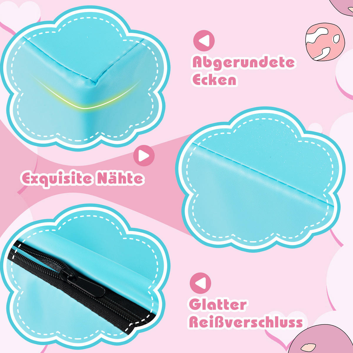 SCHAUMSTOFFBLOCK Rosa (6-teilig) - Pink, Kunststoff (40/20/40cm) - COSTWAY