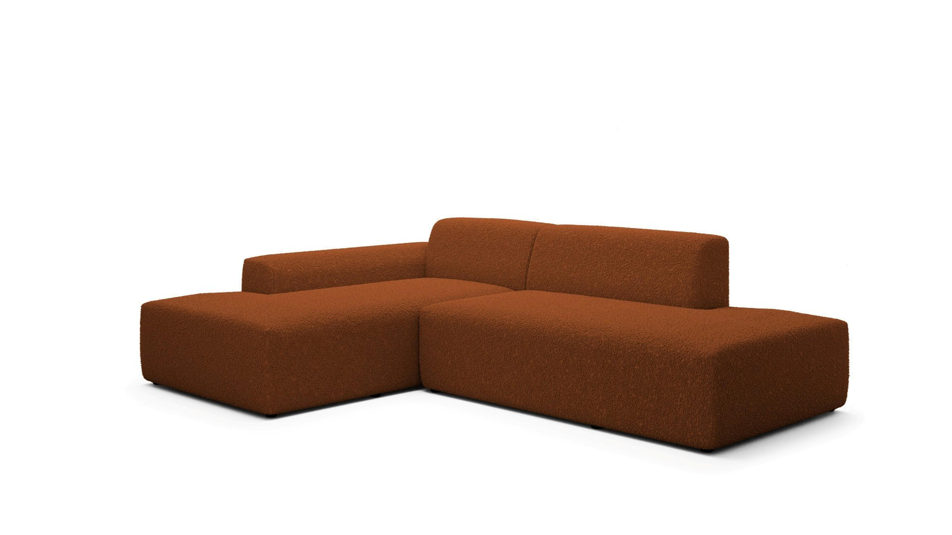 ECKSOFA Modular Premium Kupferfarben - Schwarz/Kupferfarben, Holz/Holzwerkstoff (280/190cm) - Furnisell