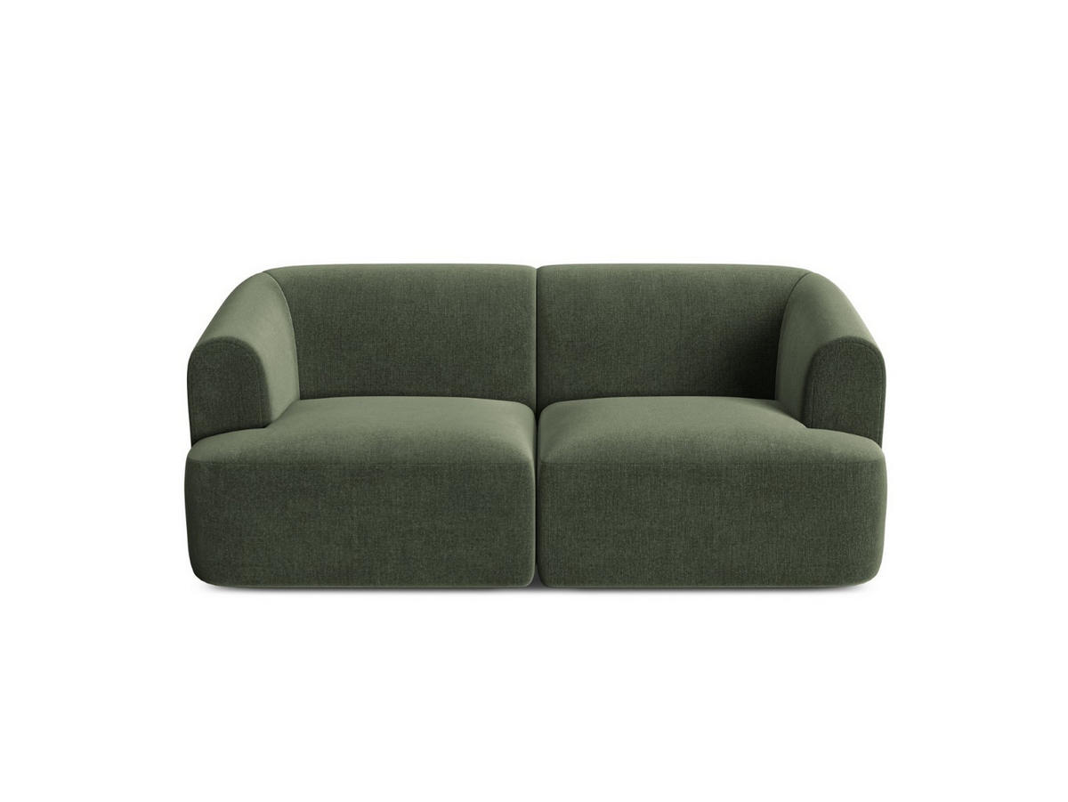 MODULARES-SOFA Campi aus Samt grün 2 Sitzplätze - Grün, Textil (90/70/180cm) - Cosmopolitan Design