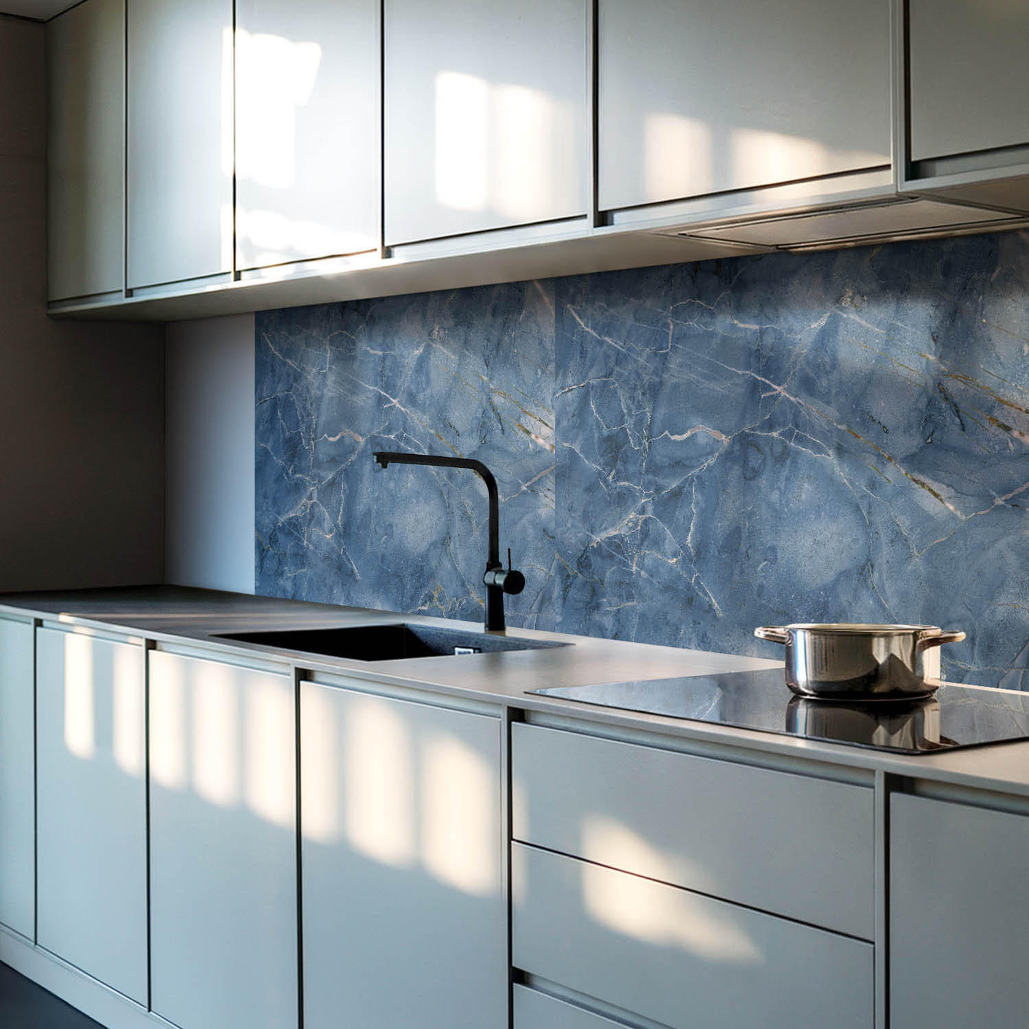 WANDPANEEL 120x60 cm selbstklebend Lazurite - Grau, Kunststoff (60/1.6/120cm) - Wallfluent