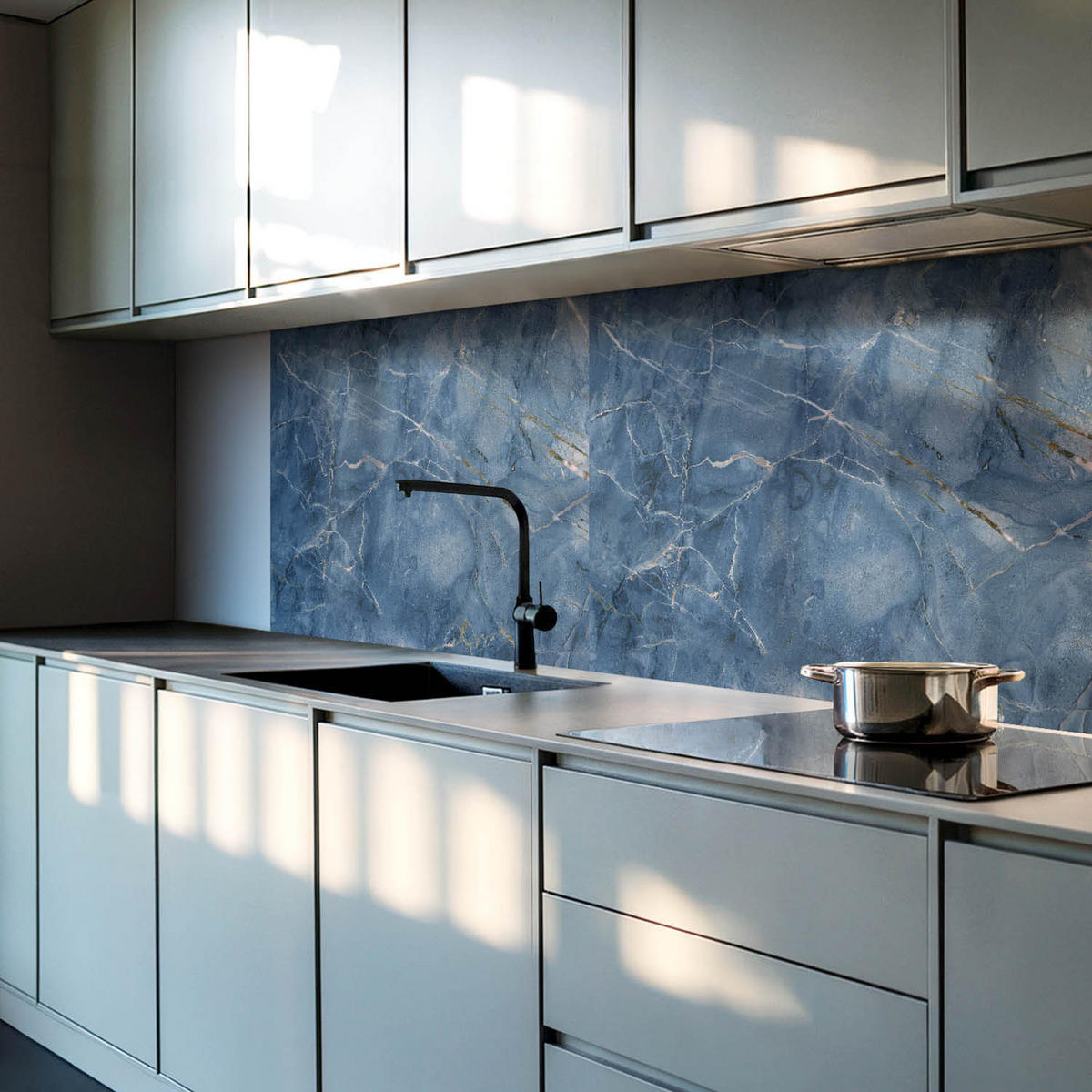 WANDPANEEL 120x60 cm selbstklebend Lazurite - Grau, Kunststoff (60/1.6/120cm) - Wallfluent