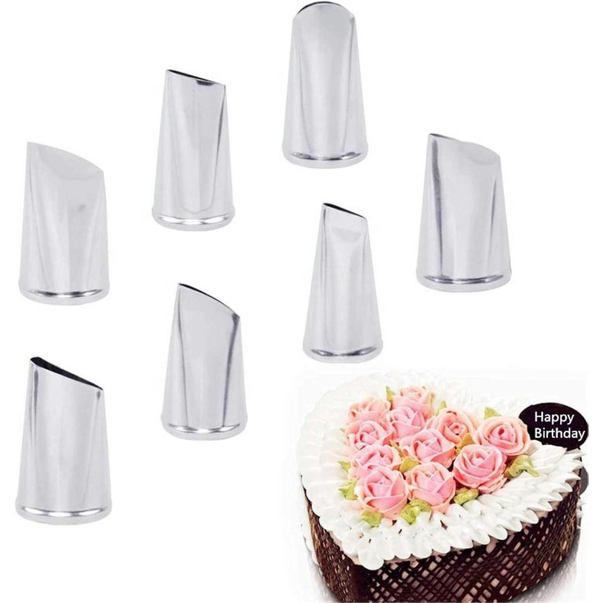 KUCHENDEKORATIONS-WERKZEUG-SET 12-teilig - Silberfarben, Metall (5/1.9/13cm)