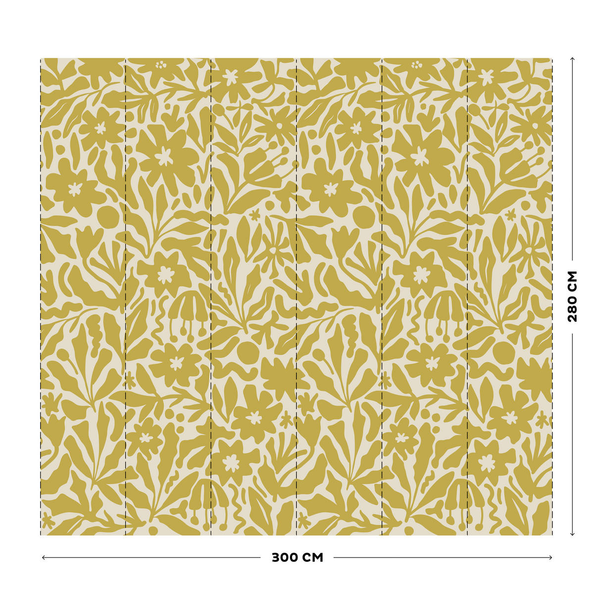 FOTOTAPETE Joy - Gelb, Papier/Kunststoff (300/0.1cm) - Art for the Home