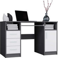 SCHREIBTISCH Anthrazit , Weiß 120/75/60 - Anthrazit/Weiß, Holzwerkstoff (60/120/75cm) - RAUMHIRSCH FURNITURE