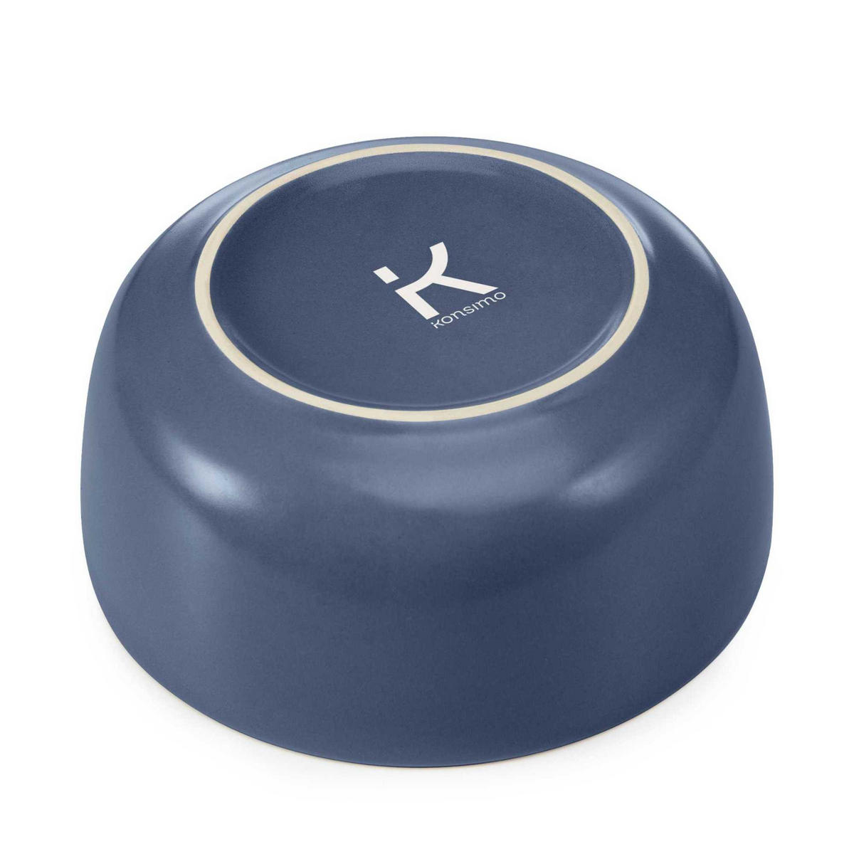 TAFELSERVICE VICTO Schüssel 6 Personen 18-tlg, matt blau - Blau, Keramik (27/2/27cm) - KONSIMO®