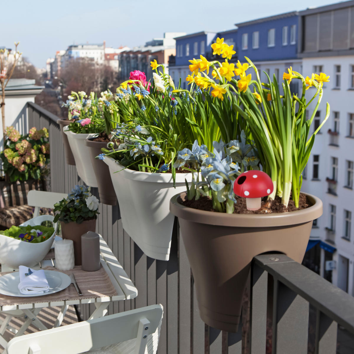 4XTONKEGEL - Multicolor, Keramik (8.5/16/8.5cm) - Relaxdays