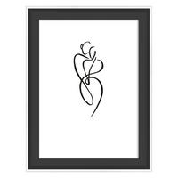 BILDERRAHMEN Silhouette Holzrahmen, 10x15 cm, Schwarz - Schwarz, Holzwerkstoff (11.2/16.2/2cm) - walther design