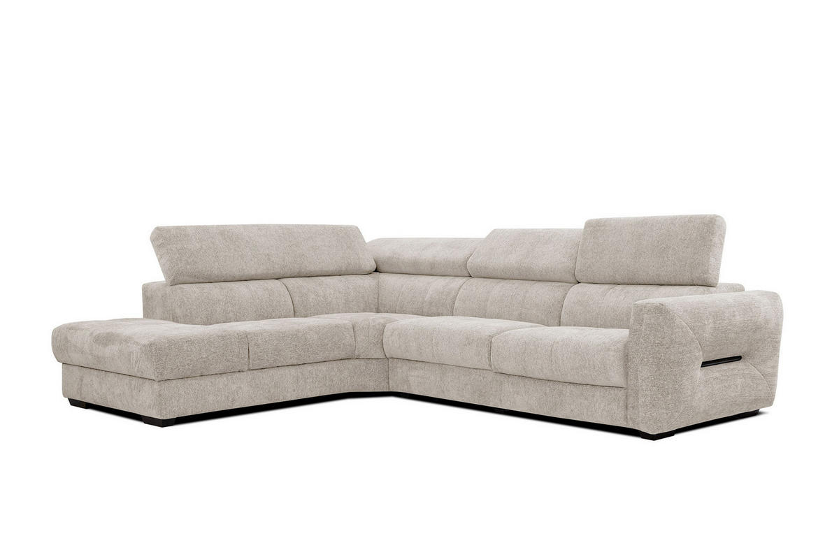 ECKSOFA CALVERA 5-Sitzer, ecru - Ecru, Holzwerkstoff/Textil (239/298cm) - Courtois Laville