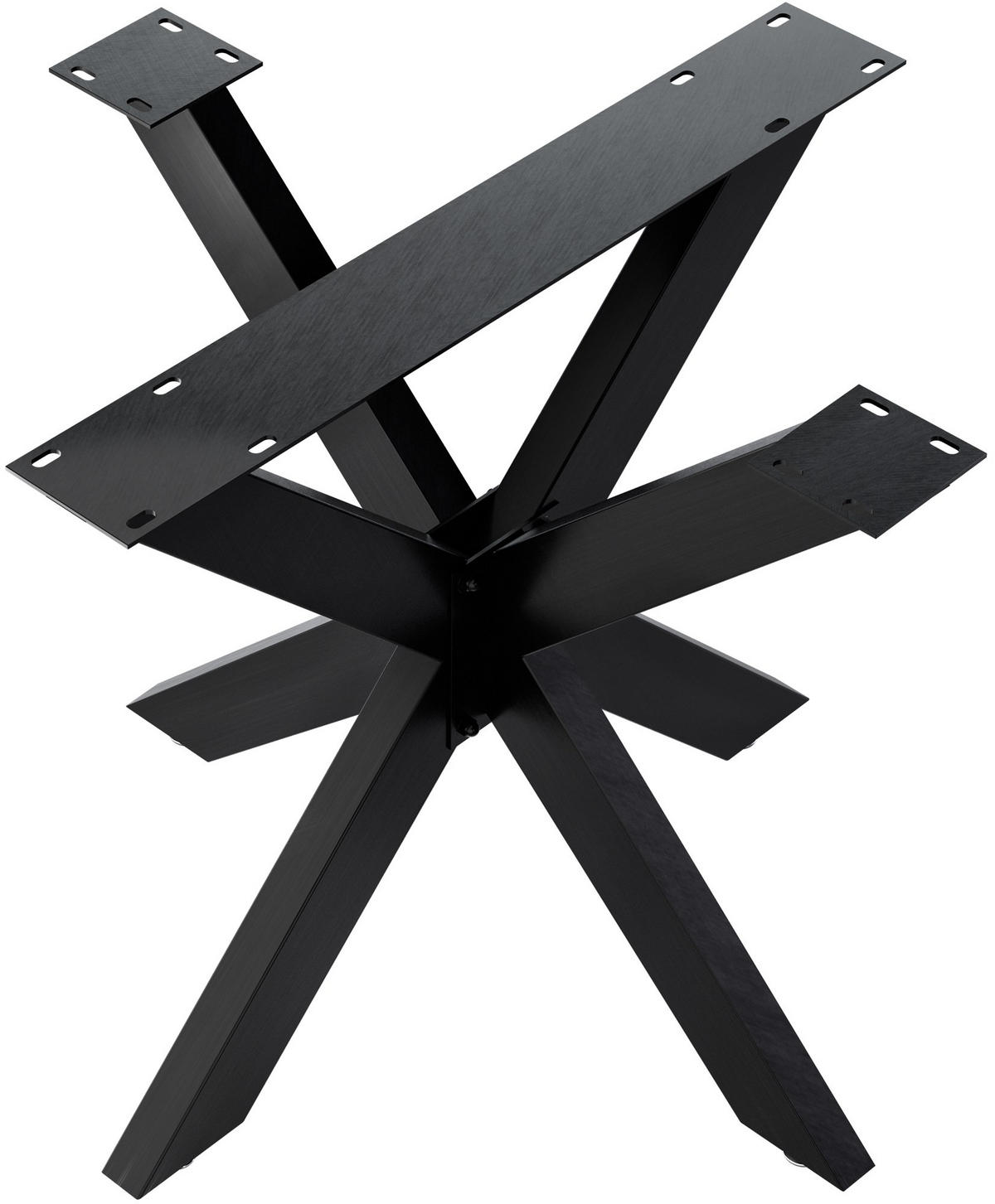 TISCHBEIN eckig 85/85/71 cm Metall Industrial Schwarz - Schwarz, Metall (85/71/85cm) - CLP