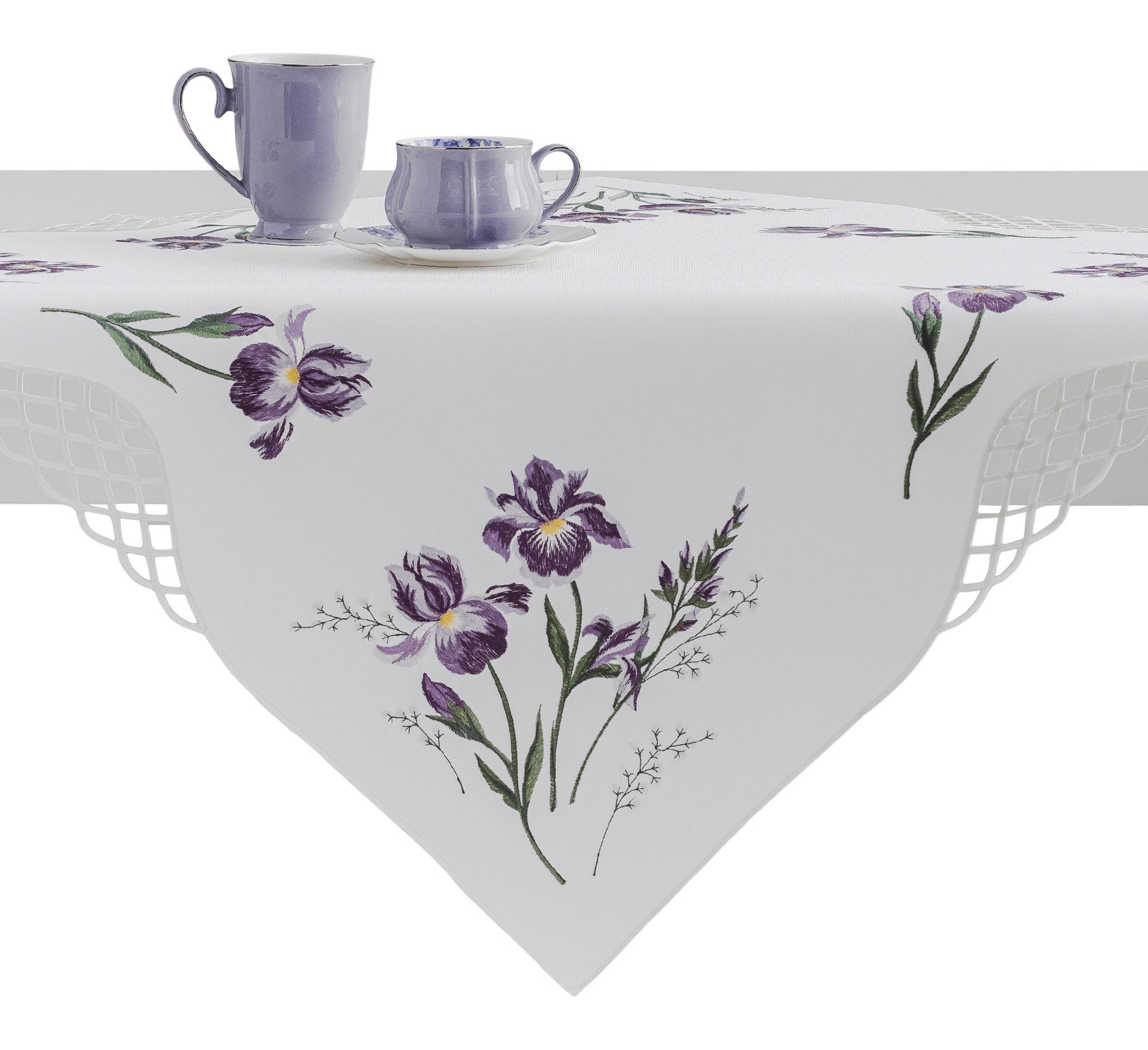 TISCHDECKE Luya - Violett, Textil (80/80/1cm) - home&you