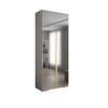 DREHTÜRENSCHRANK 236.7/100/47 2-türig - Goldfarben/Weiß, Holz/Metall (100/236.7/47cm) - Abiks Möbel