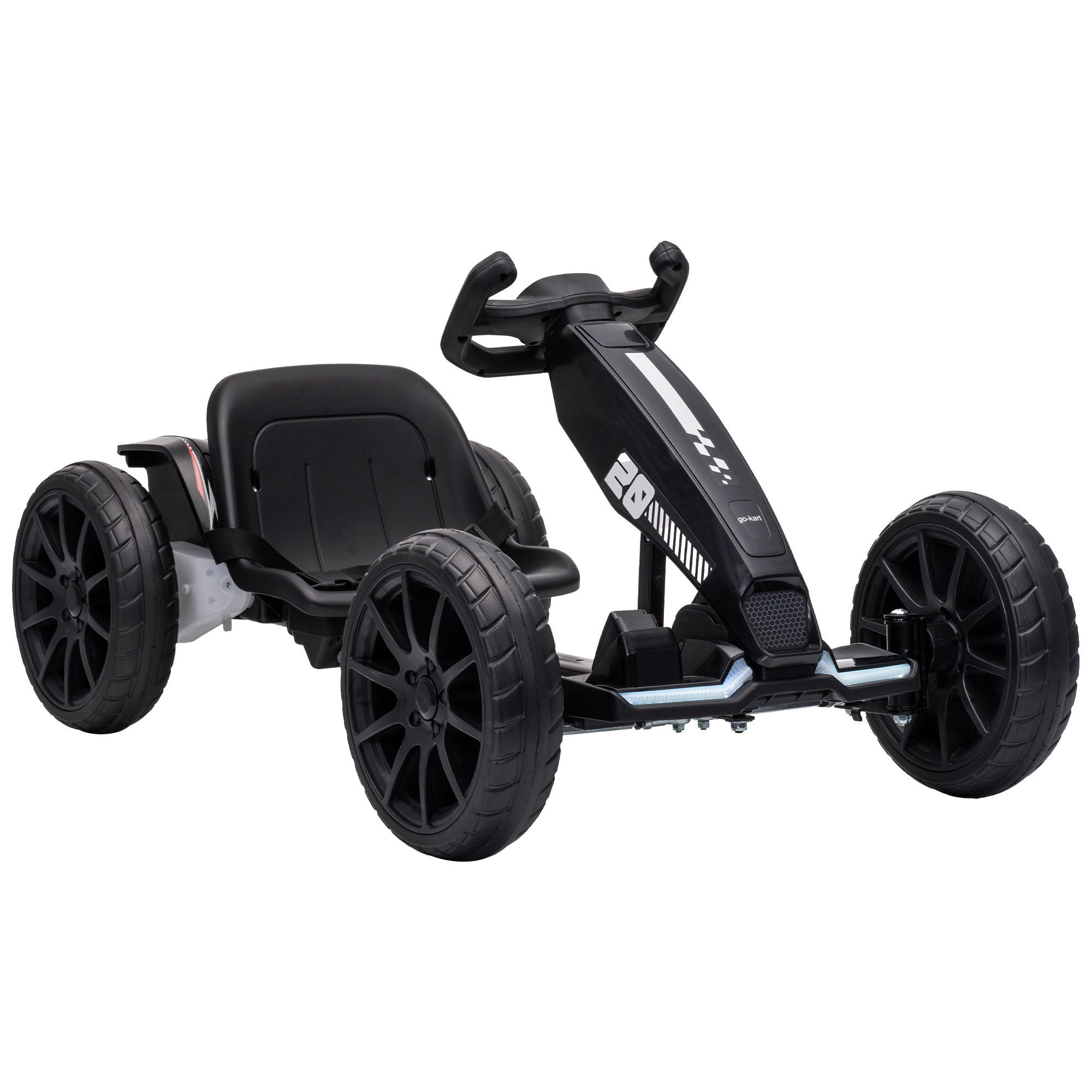 KINDER-GOKART Stahl EVA Schwarz - Schwarz, Metall (98/55.5/46.5cm) - AIYAPLAY