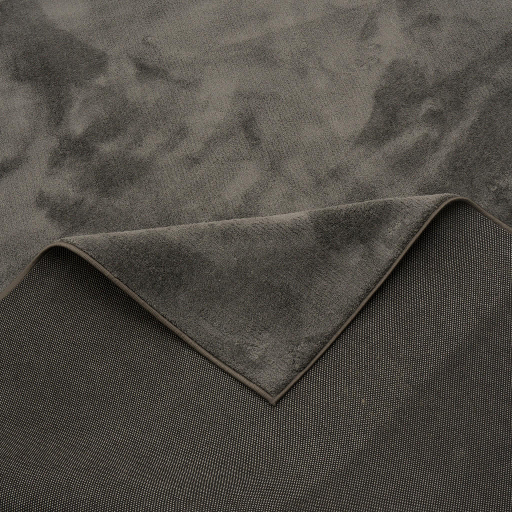 Thumbnail - Snapstyle Luxus, Anthrazit, Textil, 80x200 cm, Teppiche & Böden, Teppiche, Hochflorteppiche & Shaggys