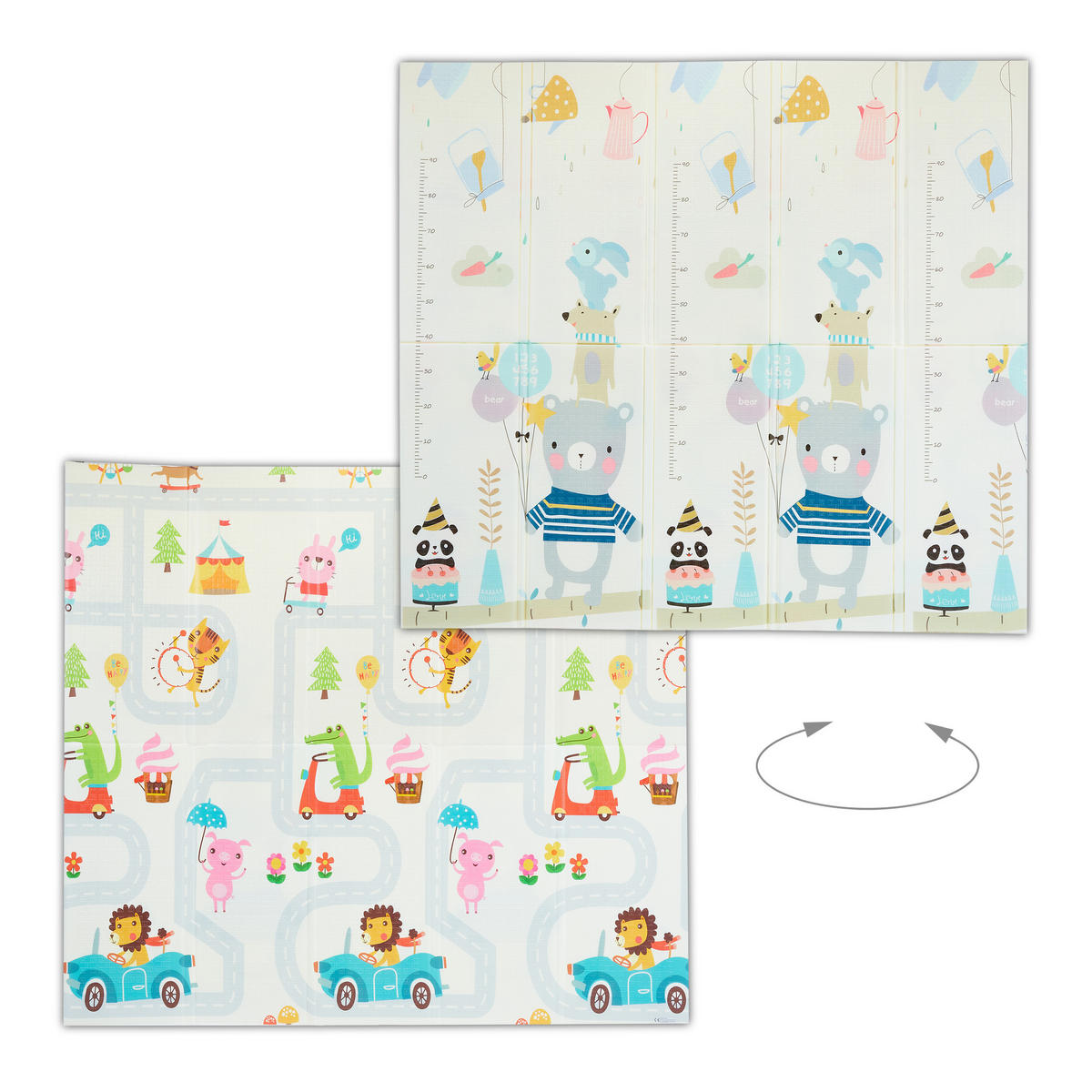 IGRALNA podloga - večbarvno, umetna masa/tekstil (195/175cm) - Relaxdays