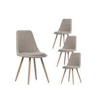 ESSZIMMERSTUHL Ingrid Beige 47 cm x 87 cm 4er-Set - Beige, Textil (47/87/50cm) - Klast Home