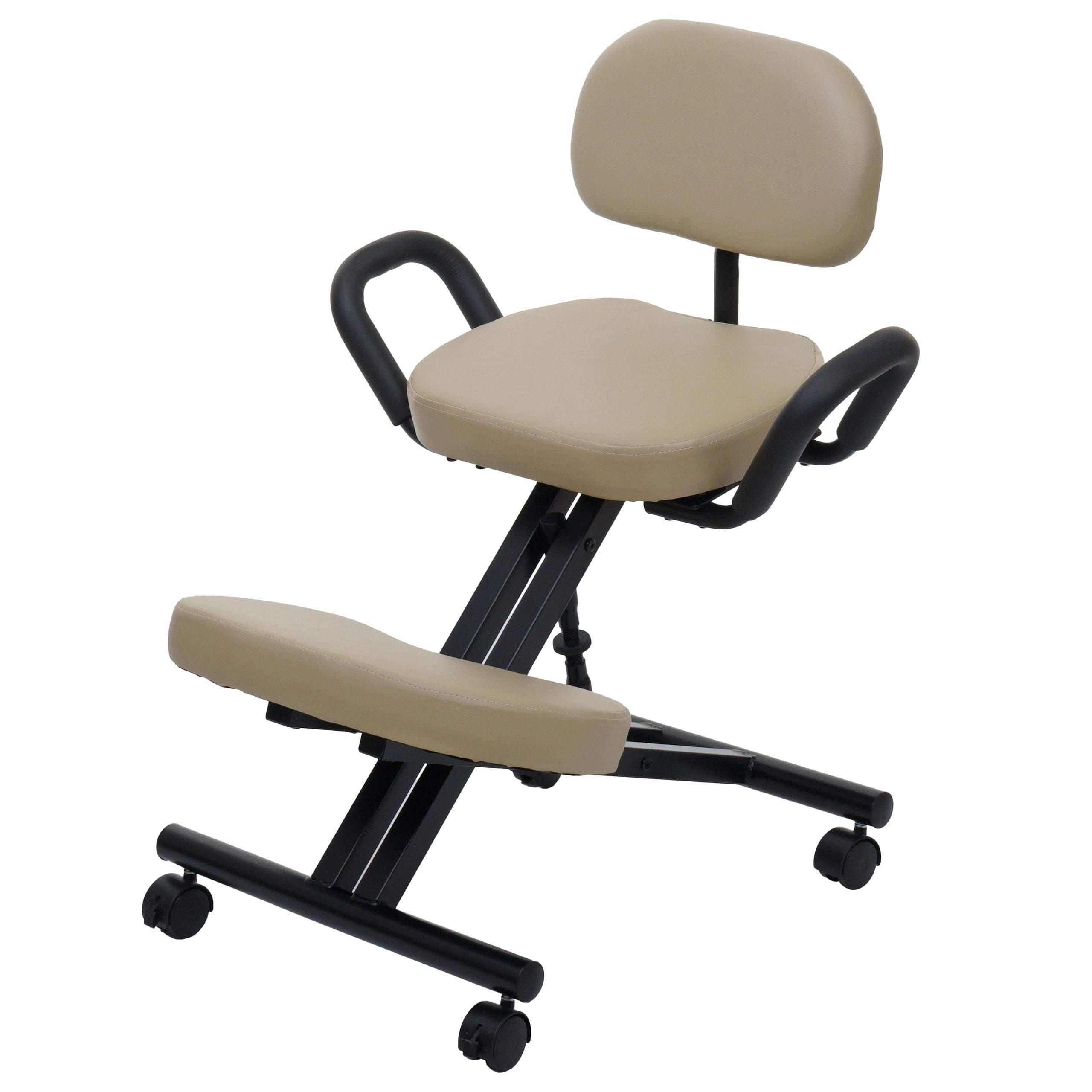 KNIESTUHL MIT RÜCKENLEHNE Beige - Beige, Kunststoff (65/93/72cm) - MCW