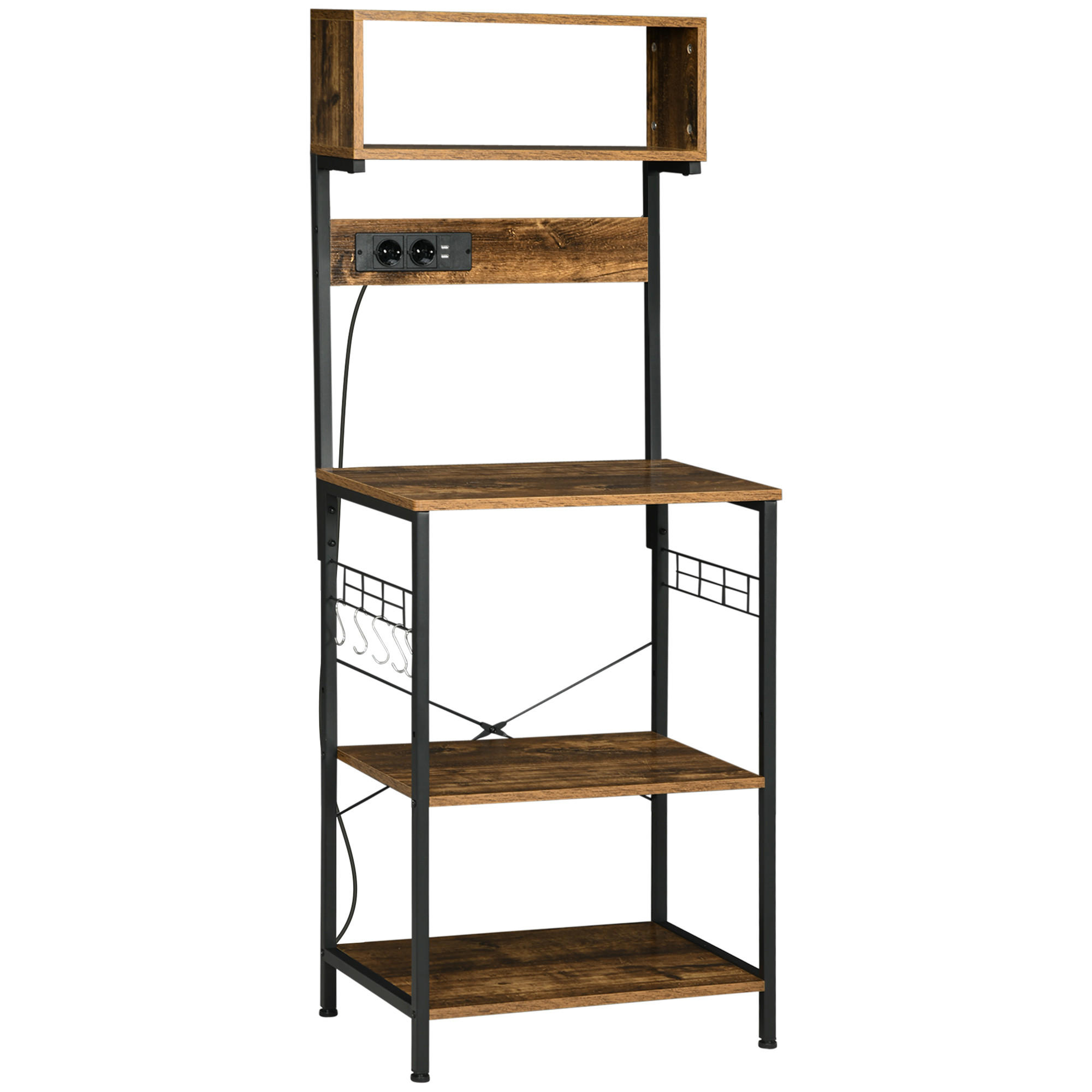 KÜCHENREGAL Braun 1 Stück - Braun, Holzwerkstoff (42/153/60cm) - GiPP