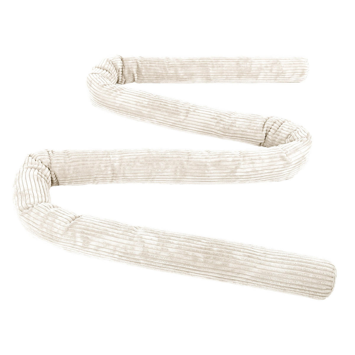 BETTUMRANDUNGSSCHUTZ Bettschlange aus Cord, 200 cm, Vanille - Beige, Textil - MeowBaby