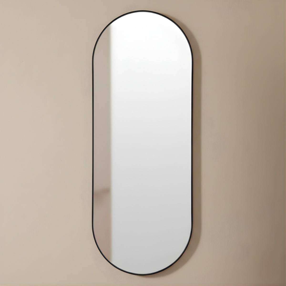 WANDSPIEGEL Alva 80/30 cm - Schwarz, Metall (30/80/2.5cm) - EDAXO