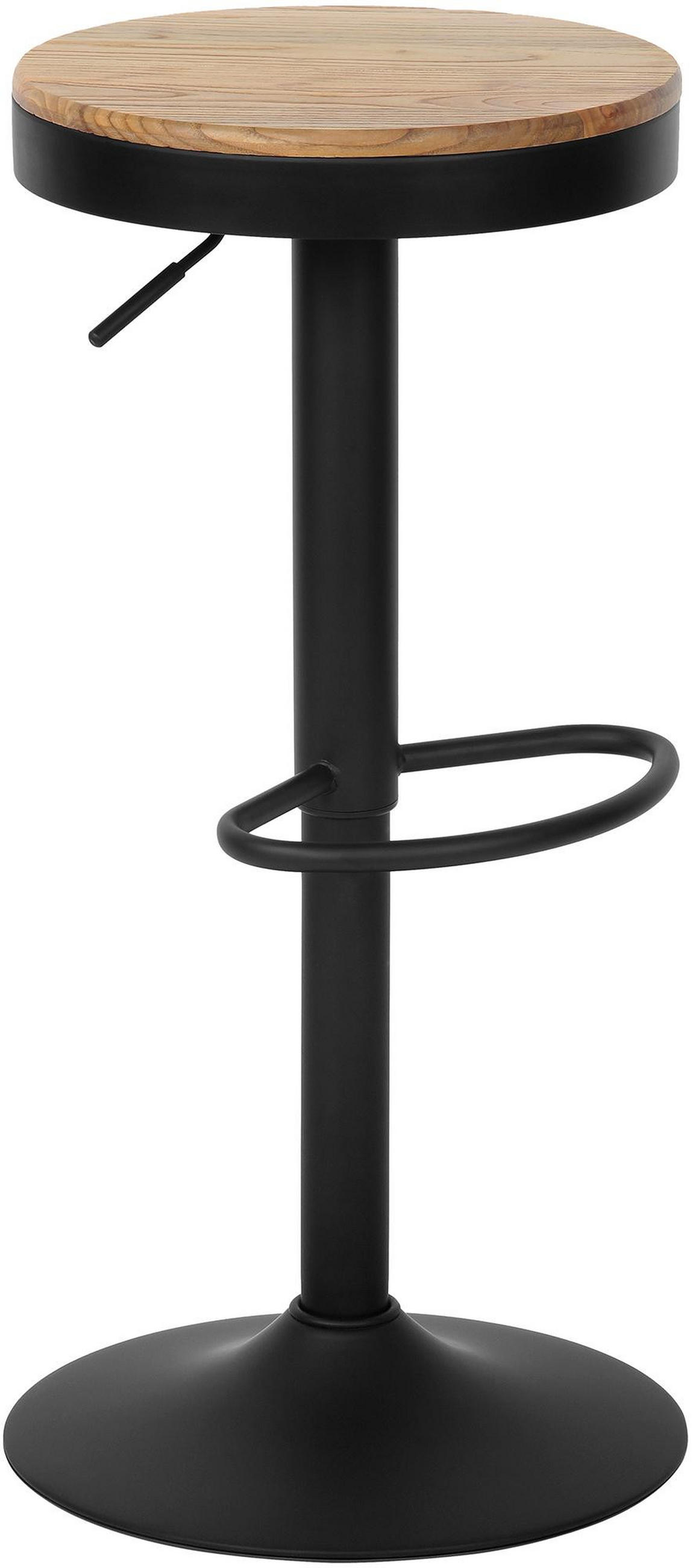 BARHOCKER Korid Holz Natura - Naturfarben, Holz/Metall (38.5/58/38.5cm) - DELUKE