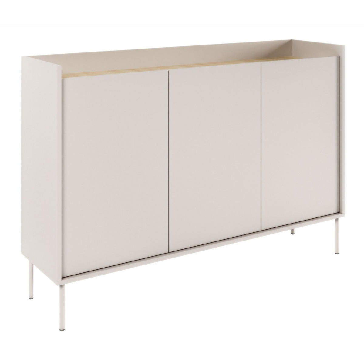 SIDEBOARD Tovi Kaschmirgrau / Holzoptik Eiche 140 cm - Kaschmir, Holzwerkstoff/Metall (139.8/95.5/36.4cm) - Selsey