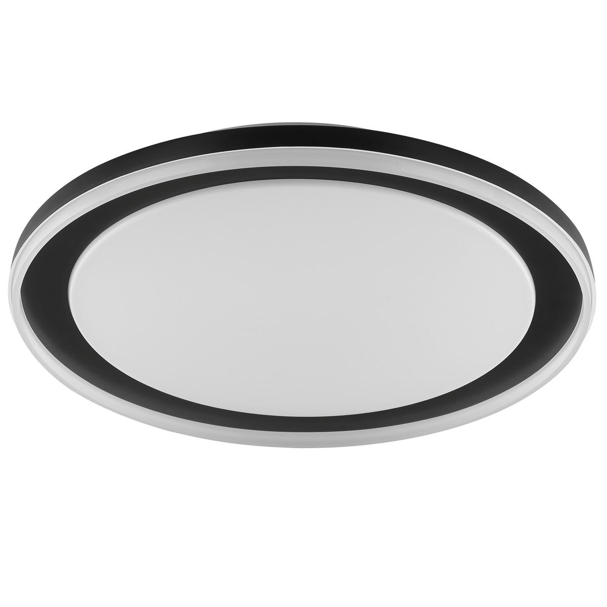 LED DECKENLEUCHTE Pederson Schwarz 45/45/9,5 cm - Schwarz, Metall (45/45/9.5cm) - Brilliant