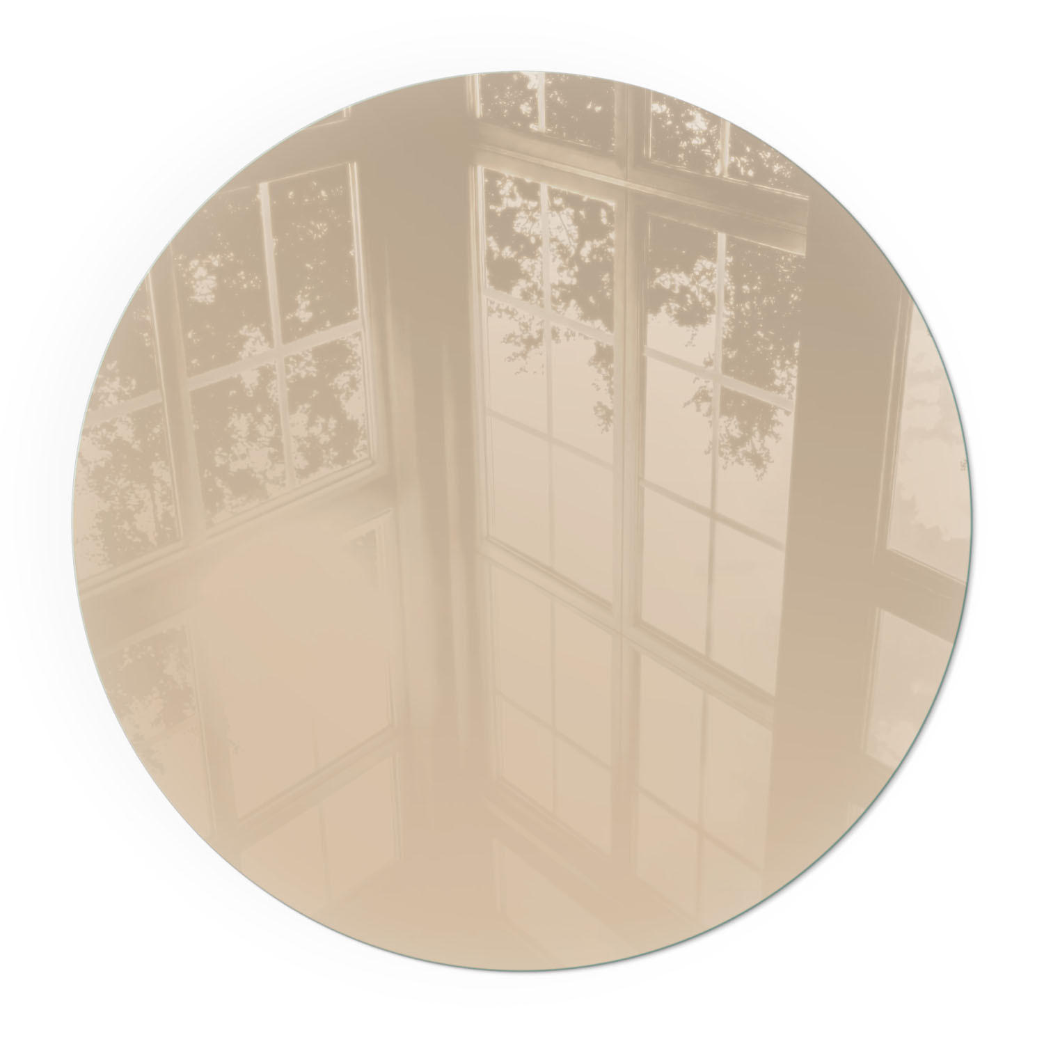 GLASPLATTE für Kamin Ø 90 cm - Gelb, Glas (90/90/0.4cm) - TULUP