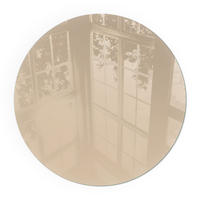 GLASPLATTE für Kamin Ø 90 cm - Gelb, Glas (90/90/0.4cm) - TULUP