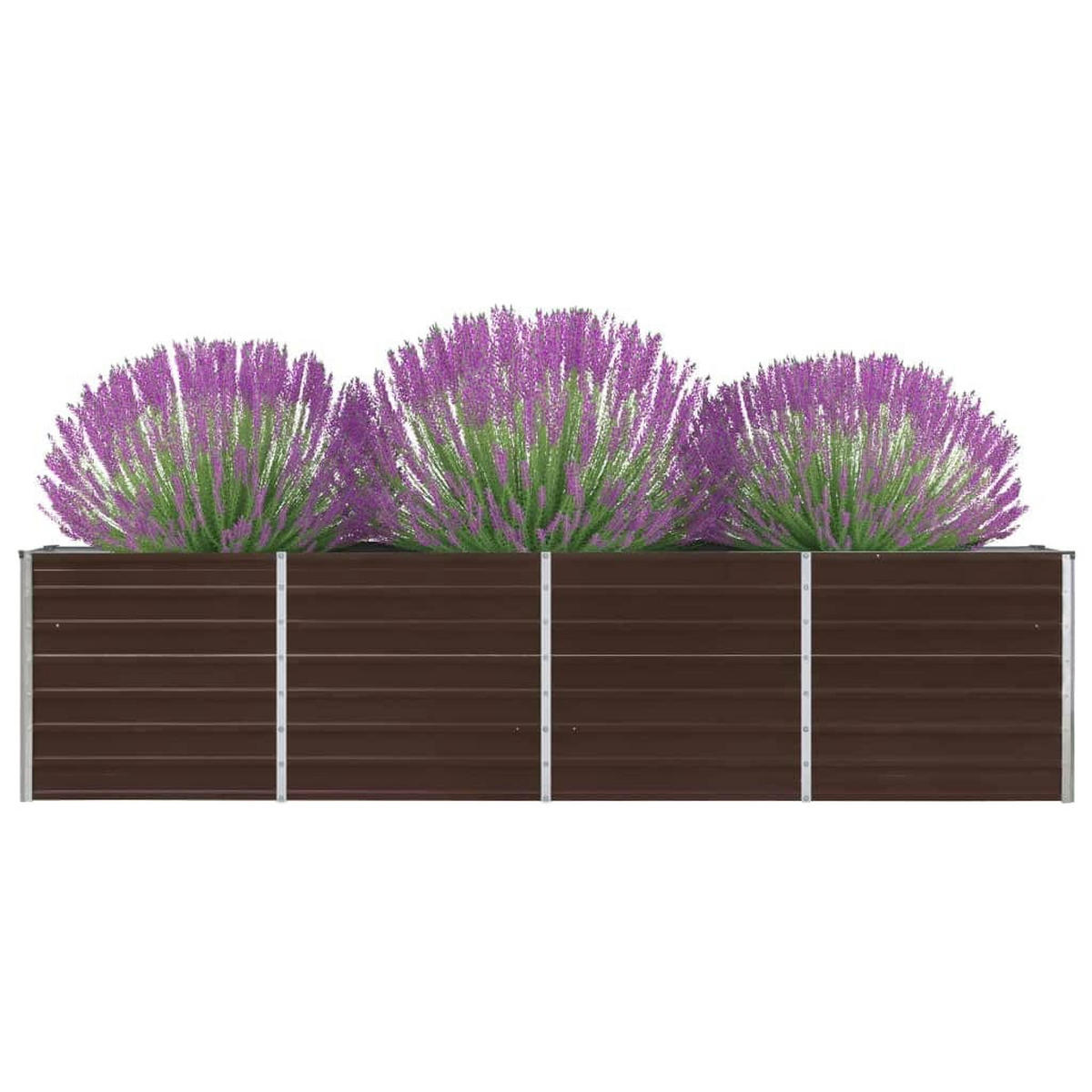 HOCHBEET 320/40/77 Cm Verzinkter Stahl Braun - Braun, Metall (40/77/320cm) - vidaXL