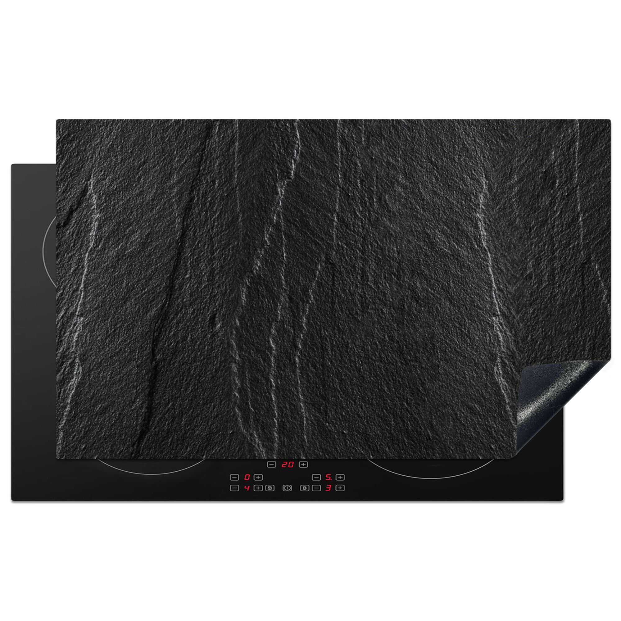 ZAŠČITA ZA INDUKCIJSKO PLOŠČO Beton 83x51 cm cm - antracit, umetna masa (83/51.5/0.2cm) - MuchoWow