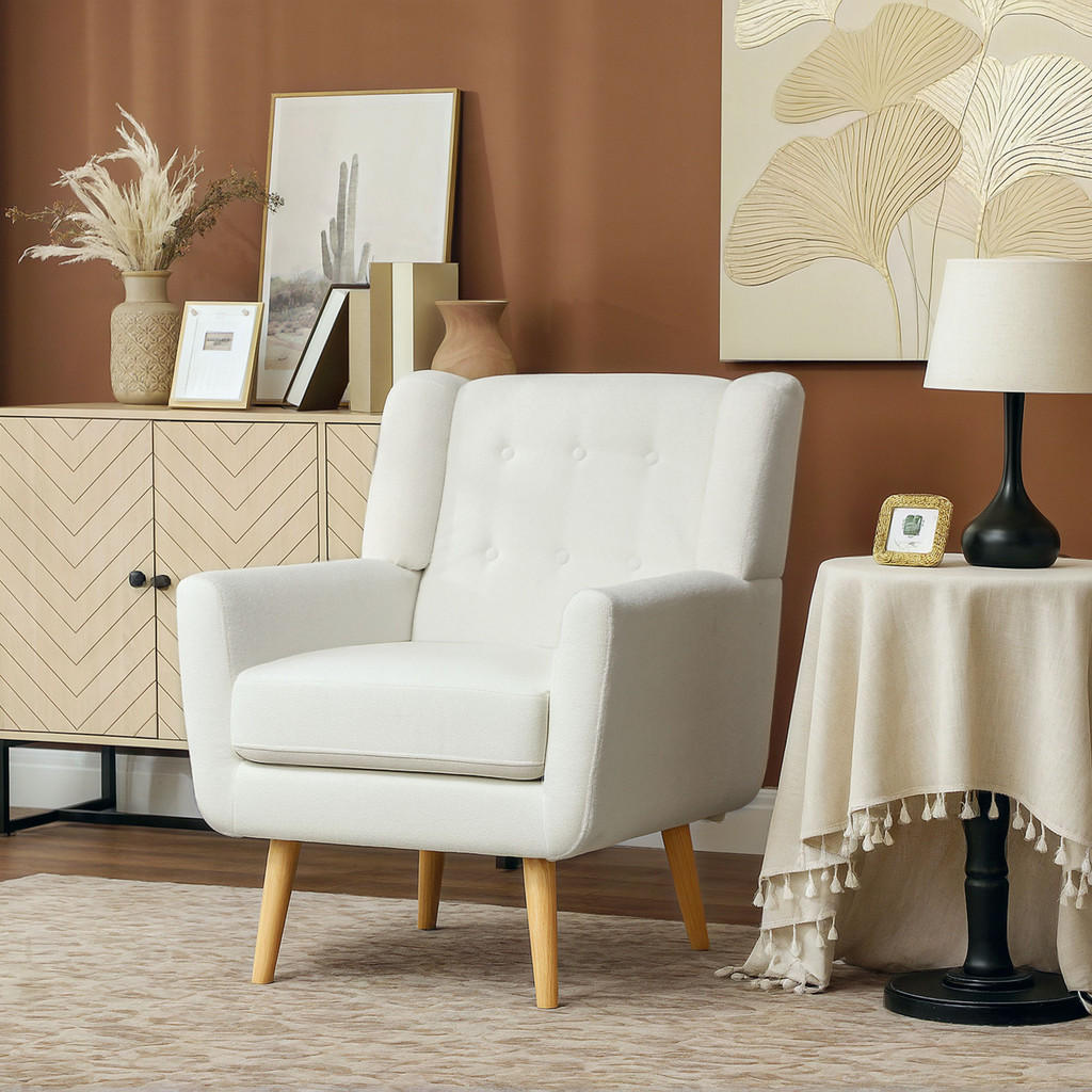 Thumbnail - Homcom Sessel, Weiß, Kunststoff, 72x89x75 cm, Wohnzimmer, Sessel, Polstersessel