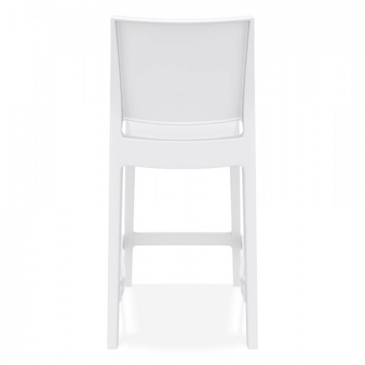 BARHOCKER Weiß 40.5x96.5x51cm - Weiß, Kunststoff (40.5/96.5/51cm) - AlterEgo