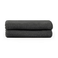 HANDTUCH 2er-Set, 2x Handtuch 50/100 cm, Dunkelgrau - Dunkelgrau, Textil (50/100cm) - Blumtal