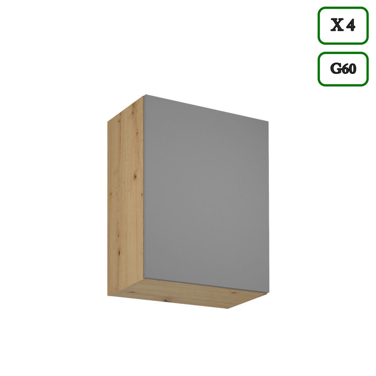 KÜCHENZEILE 360 cm - Langen K109-M360 - in Beige / Matt - Beige/Schwarz, Holz/Holzwerkstoff (360/212/60cm)