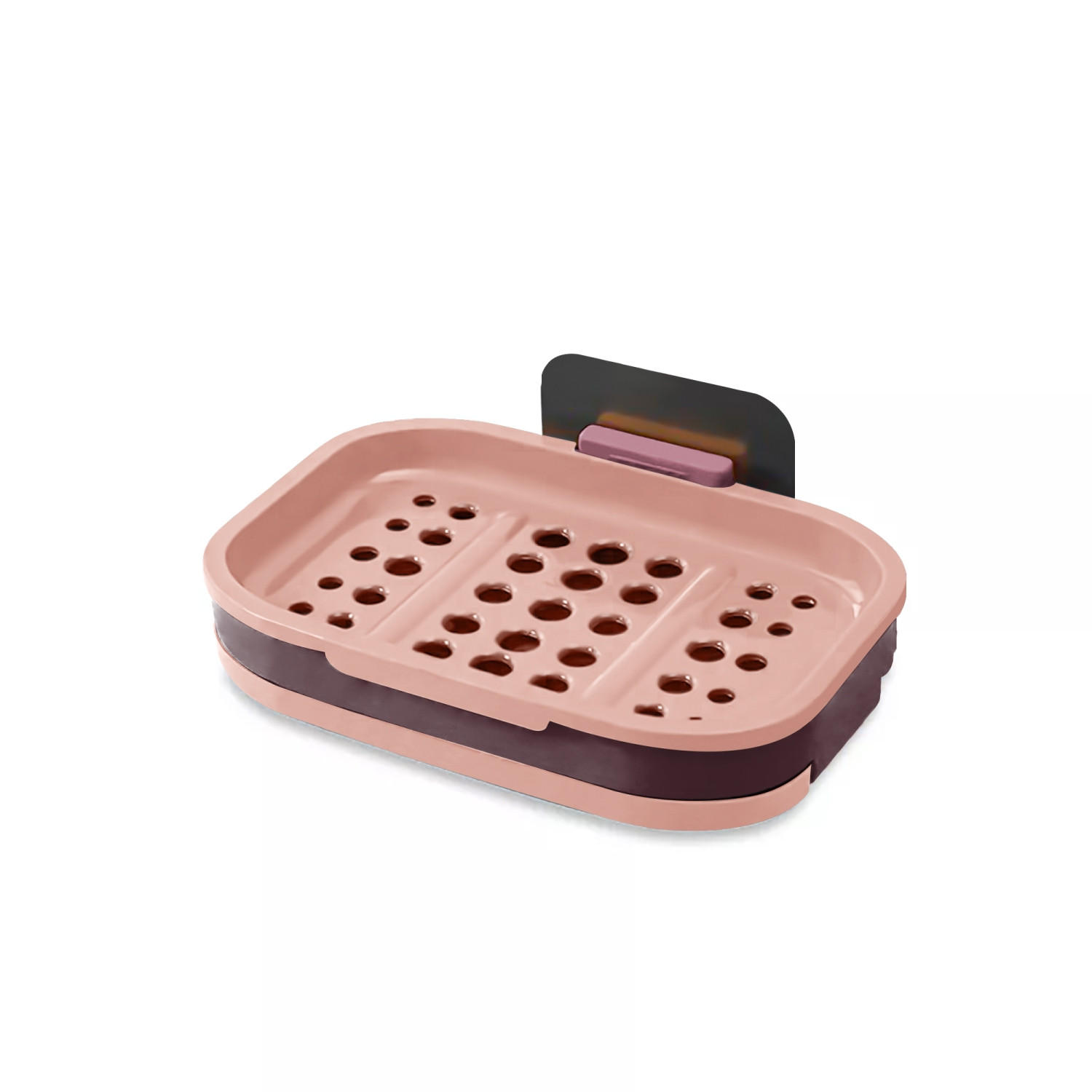 SEIFENSCHALE 13/9/2 cm zum kleben (Pink) - Pink, Kunststoff (9/2/13cm) - Intirilife